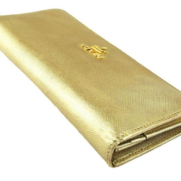 PRADA Long Wallet Logo Safiano Leazer Auth USED G1607 - Picture 5 of 10